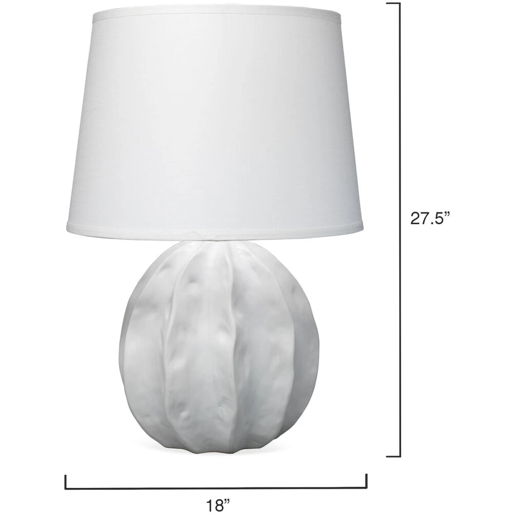 Urchin 28 Inch 150.00 Watt Matte White Table Lamp Portable Light 3 Urchin 28 Inch 150.00 Watt Matte White Table Lamp Portable Light - Image 3