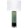 Wythe 33 Inch 150.00 Watt Aqua / Black / Cream Glaze Table Lamp Portable Light