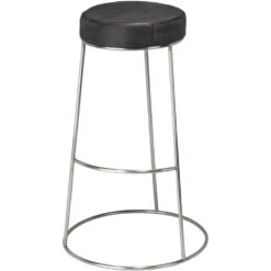 Henry 30 Inch Matte Charcoal And Pewter Bar Stool