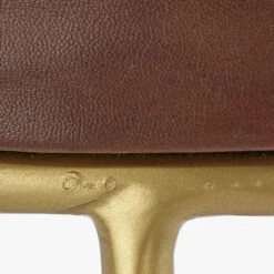Henry 24 Inch Matte Brown And Brass Counter Stool -Outlet Jamie Aura Store ls20hencsbr 3