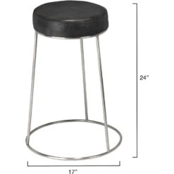 Henry 24 Inch Matte Charcoal And Pewter Counter Stool -Outlet Jamie Aura Store ls20hencscha 2