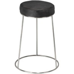 Henry 24 Inch Matte Charcoal And Pewter Counter Stool -Outlet Jamie Aura Store ls20hencscha 4