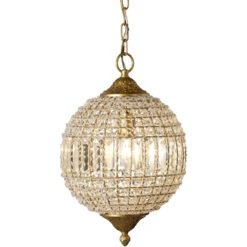 Crystal Orb Pendant Ceiling Light -Outlet Jamie Aura Store ls5crystclag 4
