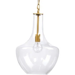 Sutton 1 Light 13 Inch Clear Pendant Ceiling Light