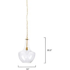 Sutton 1 Light 13 Inch Clear Pendant Ceiling Light -Outlet Jamie Aura Store ls5suttonab 2 1