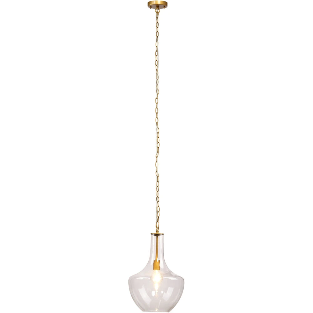 Sutton 1 Light 13 Inch Clear Pendant Ceiling Light 6 Sutton 1 Light 13 Inch Clear Pendant Ceiling Light - Image 6