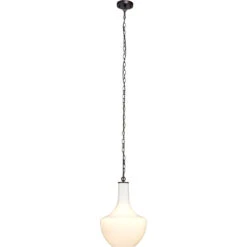 Sutton 1 Light 13 Inch White Pendant Ceiling Light -Outlet Jamie Aura Store ls5suttonwh 5