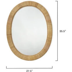 Aloha 35.5 X 27.5 Inch Natural Mirror -Outlet Jamie Aura Store ls6alohanat 2