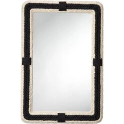 Contrast 36 X 24 Inch Black And Off White Mirror