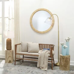 Ohana 36 X 36 Inch Natural Mirror -Outlet Jamie Aura Store ls6ohananara 5