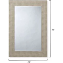 Structure 38 X 26 Inch Ivory Mirror -Outlet Jamie Aura Store ls6strureciv 2