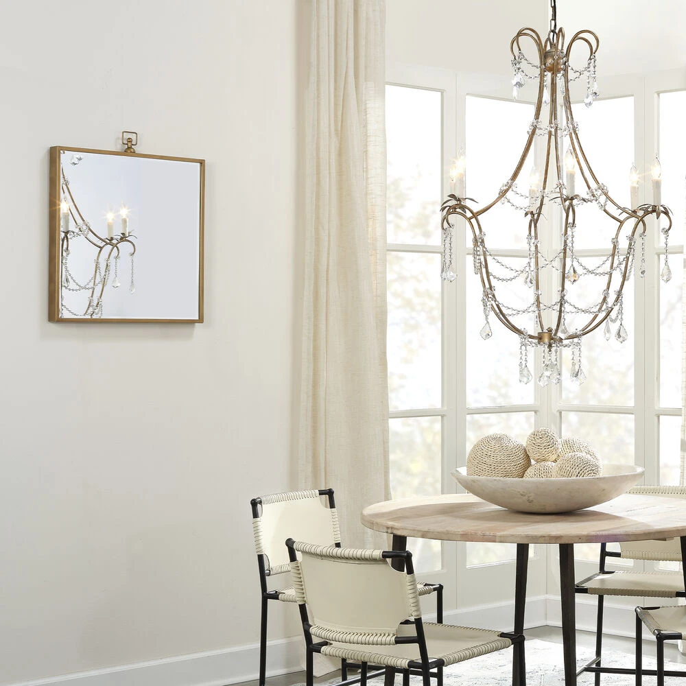 Vince 27 X 24 Inch Antique Brass Mirror 2 Vince 27 X 24 Inch Antique Brass Mirror - Image 2