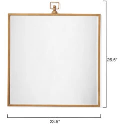 Vince 27 X 24 Inch Antique Brass Mirror 9 Vince 27 X 24 Inch Antique Brass Mirror -Outlet Jamie Aura Store ls6vinceab 2