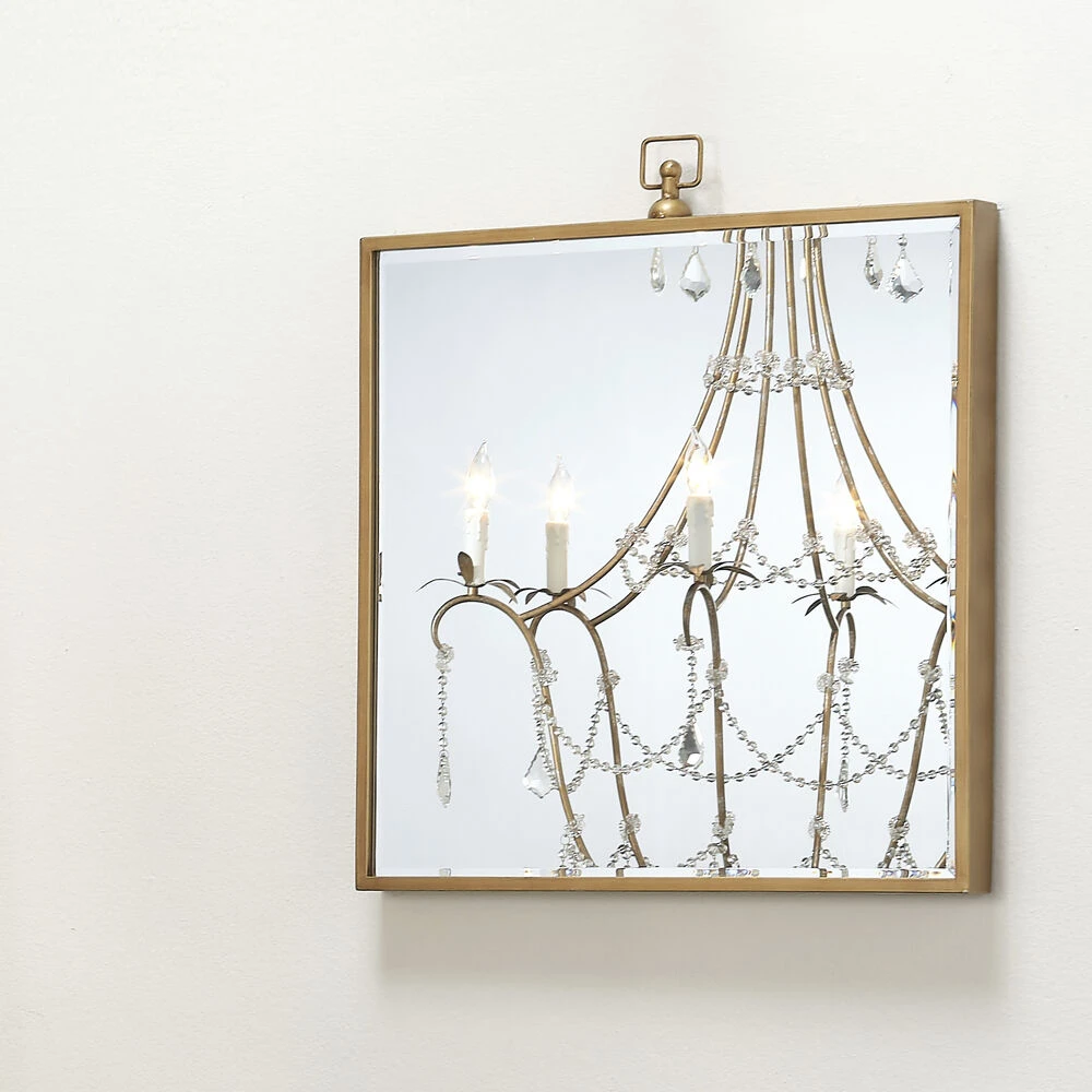 Vince 27 X 24 Inch Antique Brass Mirror 6 Vince 27 X 24 Inch Antique Brass Mirror - Image 6