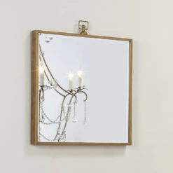 Vince 27 X 24 Inch Antique Brass Mirror 13 Vince 27 X 24 Inch Antique Brass Mirror -Outlet Jamie Aura Store ls6vinceab 6