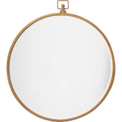 Zoe 27 X 24 Inch Antique Brass Mirror