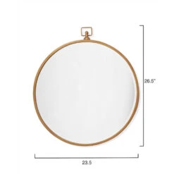 Zoe 27 X 24 Inch Antique Brass Mirror 7 Zoe 27 X 24 Inch Antique Brass Mirror -Outlet Jamie Aura Store ls6zoeab 2