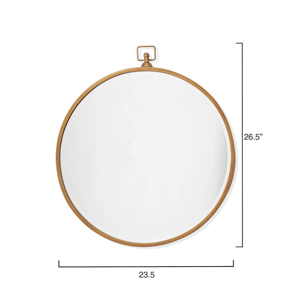 Zoe 27 X 24 Inch Antique Brass Mirror 3 Zoe 27 X 24 Inch Antique Brass Mirror - Image 3