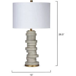 Alignment 26.5 Inch 100.00 Watt Cement Table Lamp Portable Light -Outlet Jamie Aura Store ls9alignmegr 2