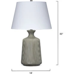 Brenton 30 Inch 150.00 Watt Grey Table Lamp Portable Light -Outlet Jamie Aura Store ls9brentongr 2
