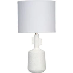Flinstone 23.25 Inch 100.00 Watt White Table Lamp Portable Light