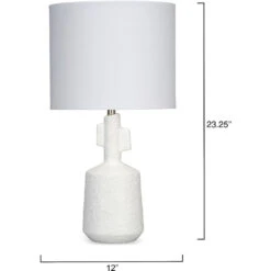 Flinstone 23.25 Inch 100.00 Watt White Table Lamp Portable Light 6 Flinstone 23.25 Inch 100.00 Watt White Table Lamp Portable Light -Outlet Jamie Aura Store ls9flinstowh 2