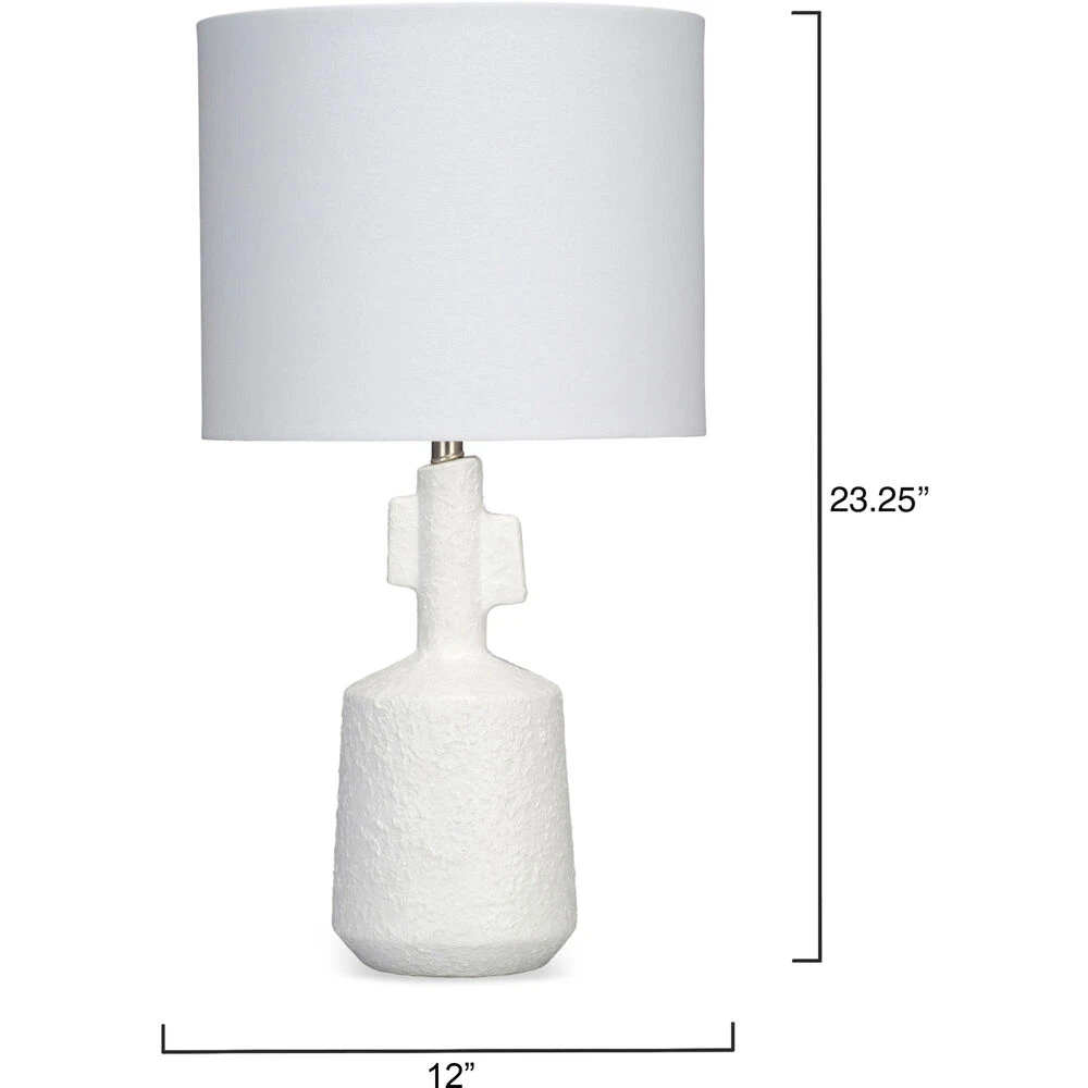 Flinstone 23.25 Inch 100.00 Watt White Table Lamp Portable Light 3 Flinstone 23.25 Inch 100.00 Watt White Table Lamp Portable Light - Image 3