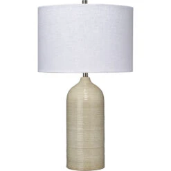 Latte 27.5 Inch 100.00 Watt Taupe Table Lamp Portable Light