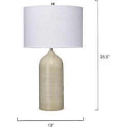Latte 27.5 Inch 100.00 Watt Taupe Table Lamp Portable Light 6 Latte 27.5 Inch 100.00 Watt Taupe Table Lamp Portable Light -Outlet Jamie Aura Store ls9lattetaup 2 1