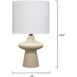 Oliver 16.5 Inch 60.00 Watt Beige Table Lamp Portable Light -Outlet Jamie Aura Store ls9oliverbe 2