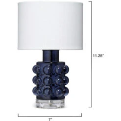 Seltzer 11.25 Inch 25.00 Watt Blue Table Lamp Portable Light -Outlet Jamie Aura Store ls9seltzerbl 2